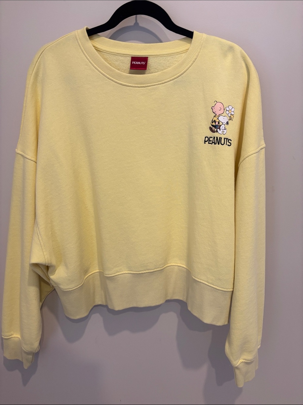 Peanuts Pale Yellow Women's Crewneck Sweatshirt
